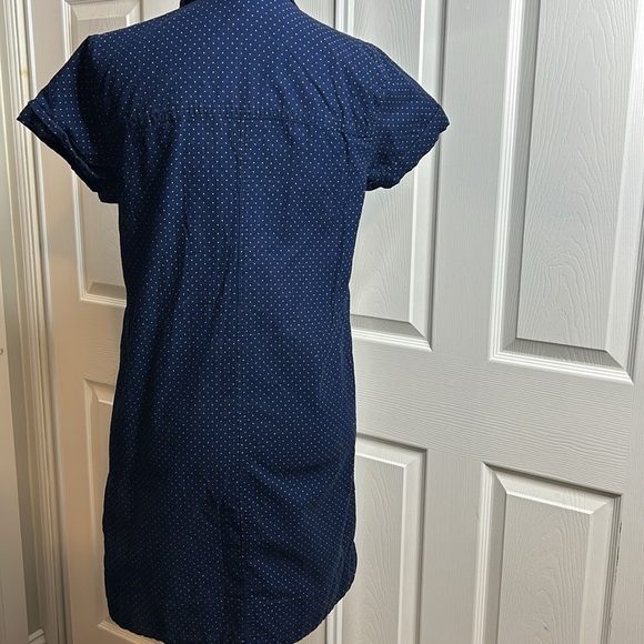 J Crew Blue Polka Dot Shift Dress S Simple Ele - Picture 4 of 6